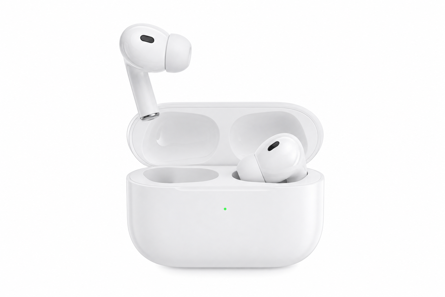 Aspor A620 white wireless earbuds with charging case